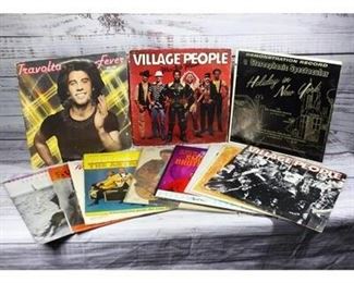 Vintage Retro Lot of Records Including John Travolta Fever, Village People, Liberace, Duane Eddy More