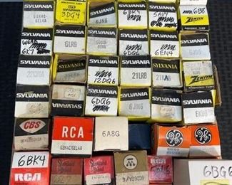 Vintage Vacuum Tubes Mixed Brand RCA Sylvania GE
