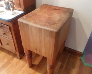 Michigan Maple Butcher Block. Handed down from the family owned meat packing business in Niles Mi.