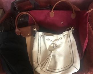 Longchamp totes, Tumi  bag +