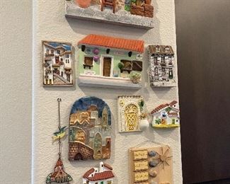 sweet ceramic scenes of villages and houses