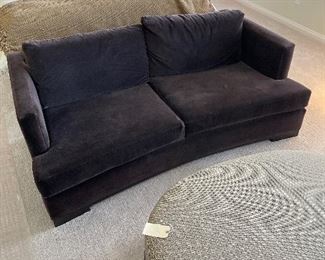Brown velvet sofa 