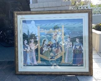 Large Indian painting - I can bring you here at 2:30 - the 1/2 price is $500.00