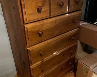 . . . a pine chest of drawers