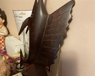 . . . a nice solid wood carved marlin