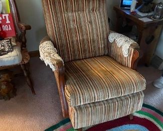 . . . a nice platform rocker with rug in foreground