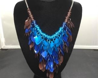 Anodized Aluminum Scale Necklace I