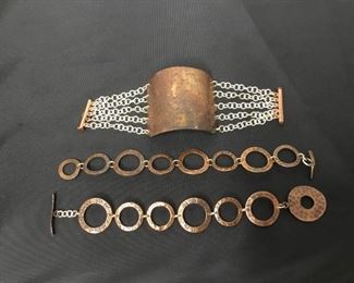 Copper and Sterling Bracelets