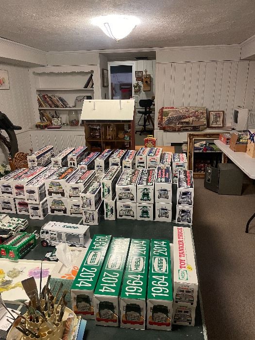 OVER 80 HESS TRUCKS NEW IN BOX, NEVER PLAYED WITH!