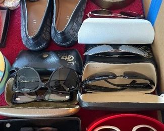 BRAND NAME SUNGLASSES AND COACH SHOES 
