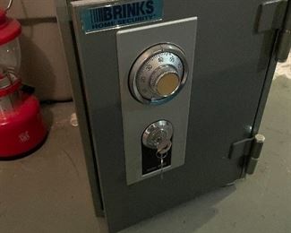 BRINKS SAFE WITH KEY HEAVY, GREAT FOR NAY HOME!