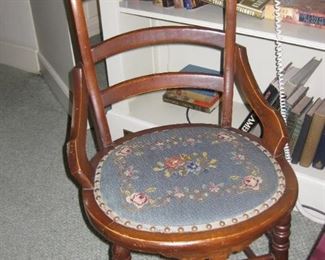 Antique Needlepoint chair $75.00