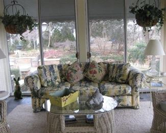 Rattan woven sunroom furniture