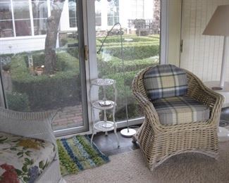 White Washed Rattan Chair orig. $165.00
