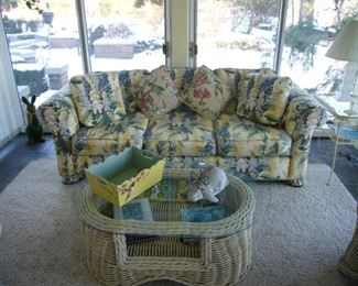 Floral 3 cushion Sofa $250. good condition!