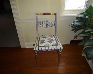 Hand painted side chair $ 65.00