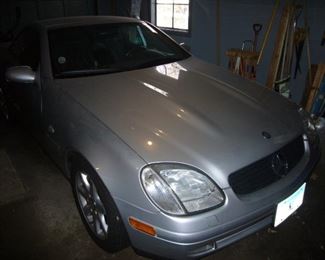 Mercedes SLK 230-1998 Hardtop/Convertible approx. 53,000 mi.-good condition silver/black interior -orig, owner-asking $6,000.