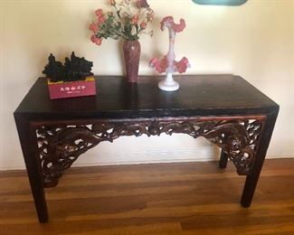 pretty parlor table is wearing a petticoat