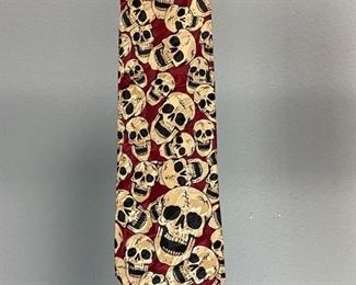 Ambassador Hand Made Skull Themed Necktie