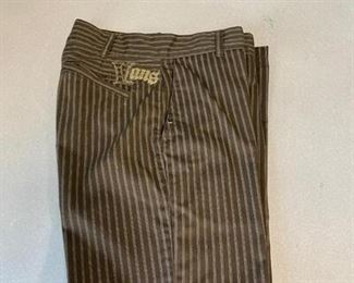 Brown Beige VANS Pinstripe Slacks Pants