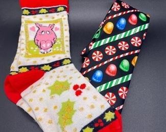 Christmas Holiday Novelty Socks and Neck Tie