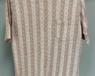 Vintage Never Iron by Campus Beige Brown Pocket Tee Size Medium