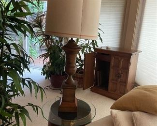 End tables & 1960's lamps all original to house!