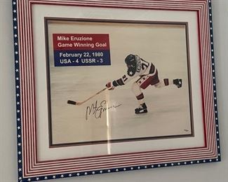 Mike Eruzione  Signed US Olympics Hockey Photo