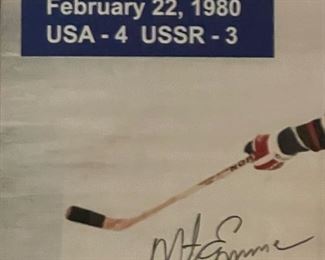 Mike Eruzione  Signed US Olympics Hockey Photo