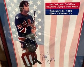 Jim Craig US Hockey Olympics Signed Picture