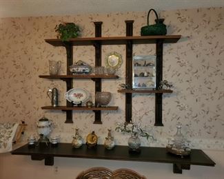 So many beautiful display items. The shelving is also for sale!
