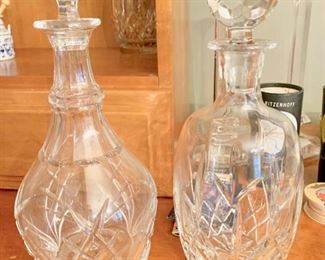 36. 2  Waterford Crystal Decanter 12"