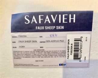53. Safavieh Faux Sheep Skin Area Rug (8' x 10')