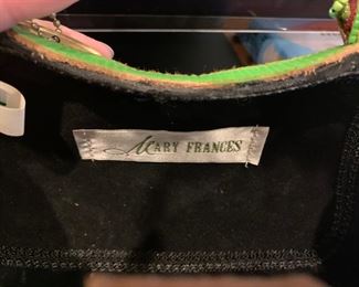 56. Mary Frances Handbag Whimsical Leather Beaded Purse