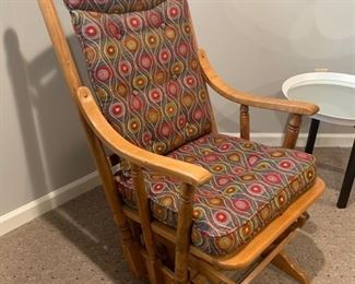 86. Wood Glider Rocking Chair