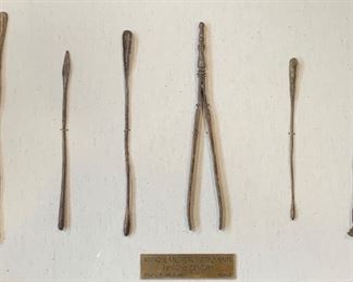 115. Framed Replicas of Antique Medical Instruments from 1st & 2nd Century Found in Jerusalem (17" x 14")
