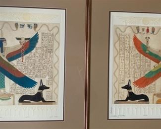 116. Signed Lithographs by J. Fleck of "Healing Goddess" Isis, 40/200 (18" x 23")
117. Signed Lithographs by J. Fleck of "Goddess of Sisters" Nephthys, 48/200 (18" x 23")