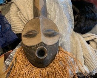 136. 22" African Wood Mask