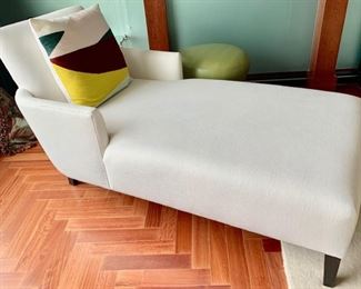 5. Beverly White Linen Chaise Lounge