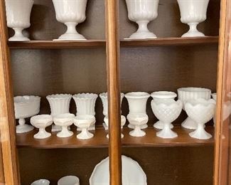 Milk glass collection 