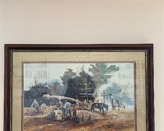 “Making Up Syrup” - Sorghum Mill  print by Jack Deloney 