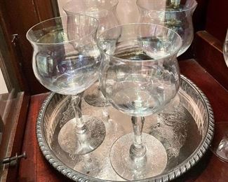 Iridescent wine glasses
