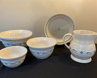 018 Longaberger Woven Traditions Classic Blue Pottery