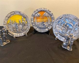 023 Michael Ricker Christmas Pewter Plates