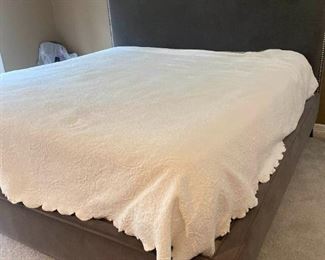 064 Crate Barrel Bed Frame with Beautyrest Mattress