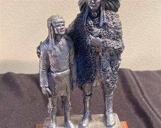 088 Michael Ricker Pewter Indian Chief Boy