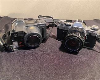 095 Canon and Olympus 35mm Cameras