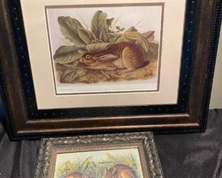 097 Rabbit Themed Framed Art