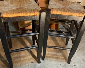 307 Pair Of Black Barstools