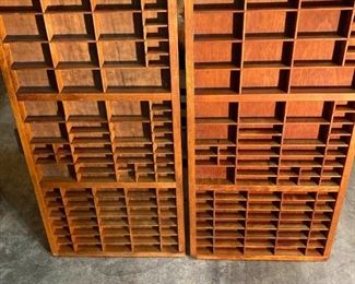 308 Vintage Wood Typesetting Trays